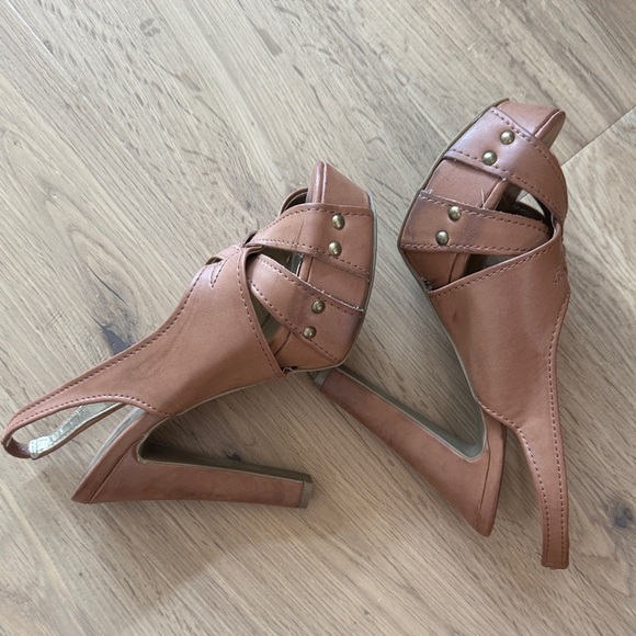 Guess Brown Crisscross Slingback Heels | Women’s Size 6.5 - Picture 4 of 6
